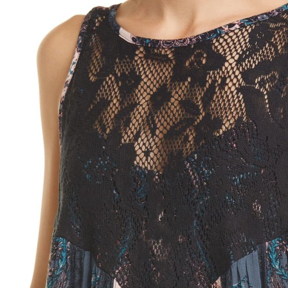 NWT Free People Count Me In Trapeze S Dress BLACK - Picture 4 of 10